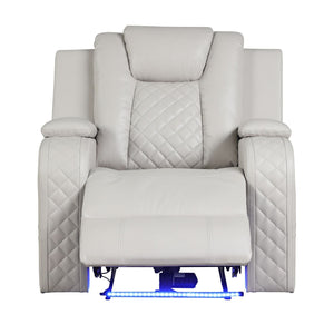 Benz - LED & Power Recliner With Adjustable Headrests And Ambient LED Lighting