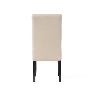 Pertica - Dining Chair Contemporary Design Wood Fabric - Natural