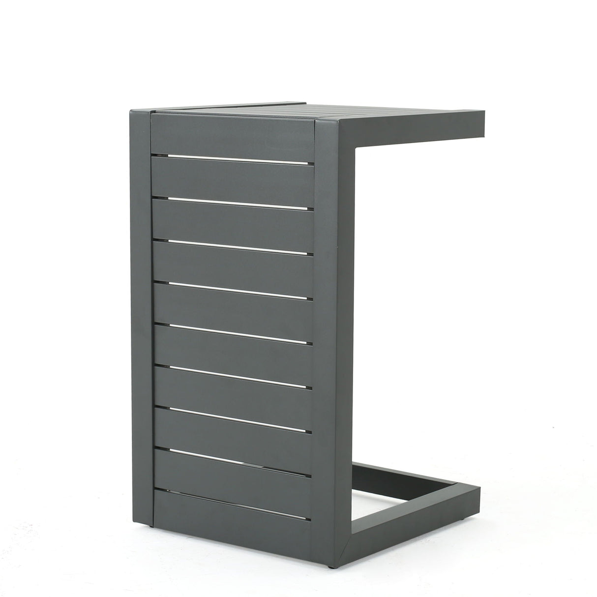 Aluminum Outdoor C - Shaped Side Table For Patio