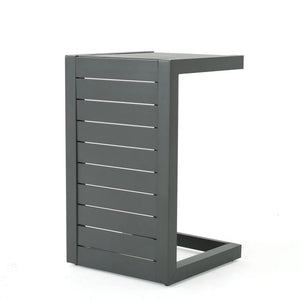 Aluminum Outdoor C-Shaped Side Table for Patio