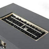Volon Modern Rectangular Fire Pit Table in Light Gray