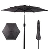 7.5 Ft Patio Umbrella with Push Button Tilt and Crank Mechanism