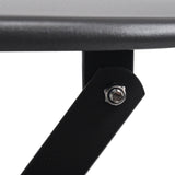 3 Pieces Patio Bistro Balcony Metal Chair Table Set - Gray