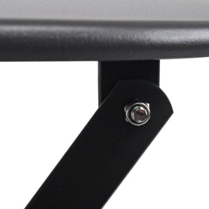 3 Pieces Patio Bistro Balcony Metal Chair Table Set - Gray