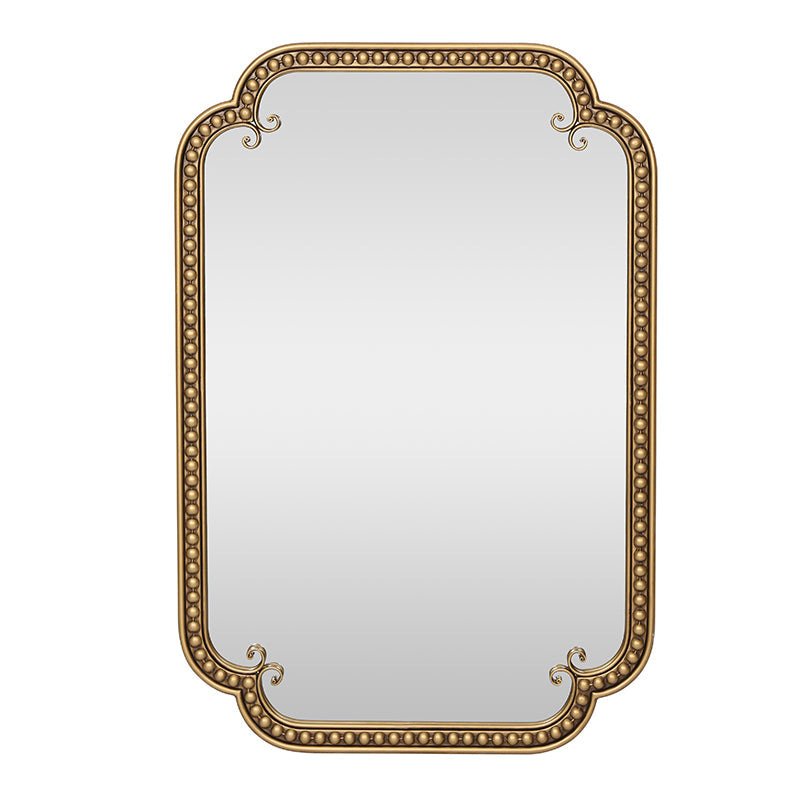 Gold Irregular Beaded Metal Framed Wall Mirror - Large
