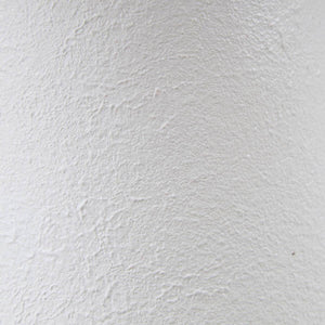 Textured Ceramic Table Lamp with Fluted Fabric Shade - White