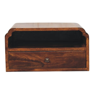 Artisan Furniture Solid Wood Avora Wall-Mounted Chestnut Bedside