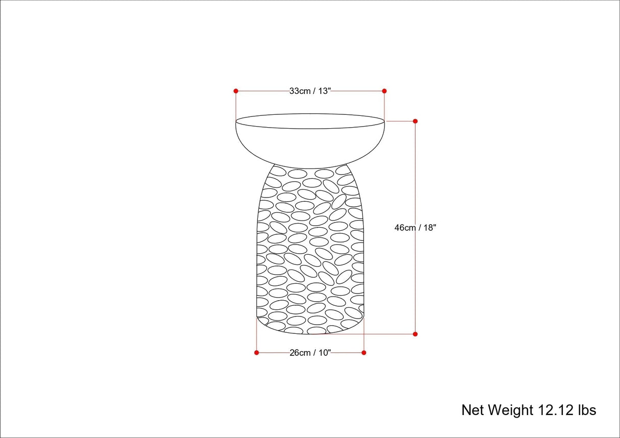 Boyd 13 Inch Solid Mango Accent Table in Teal Wash