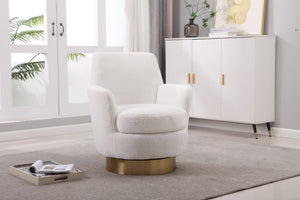 Teddy Swivel Barrel Chair, Swivel Accent Chairs Armchair For Living Room