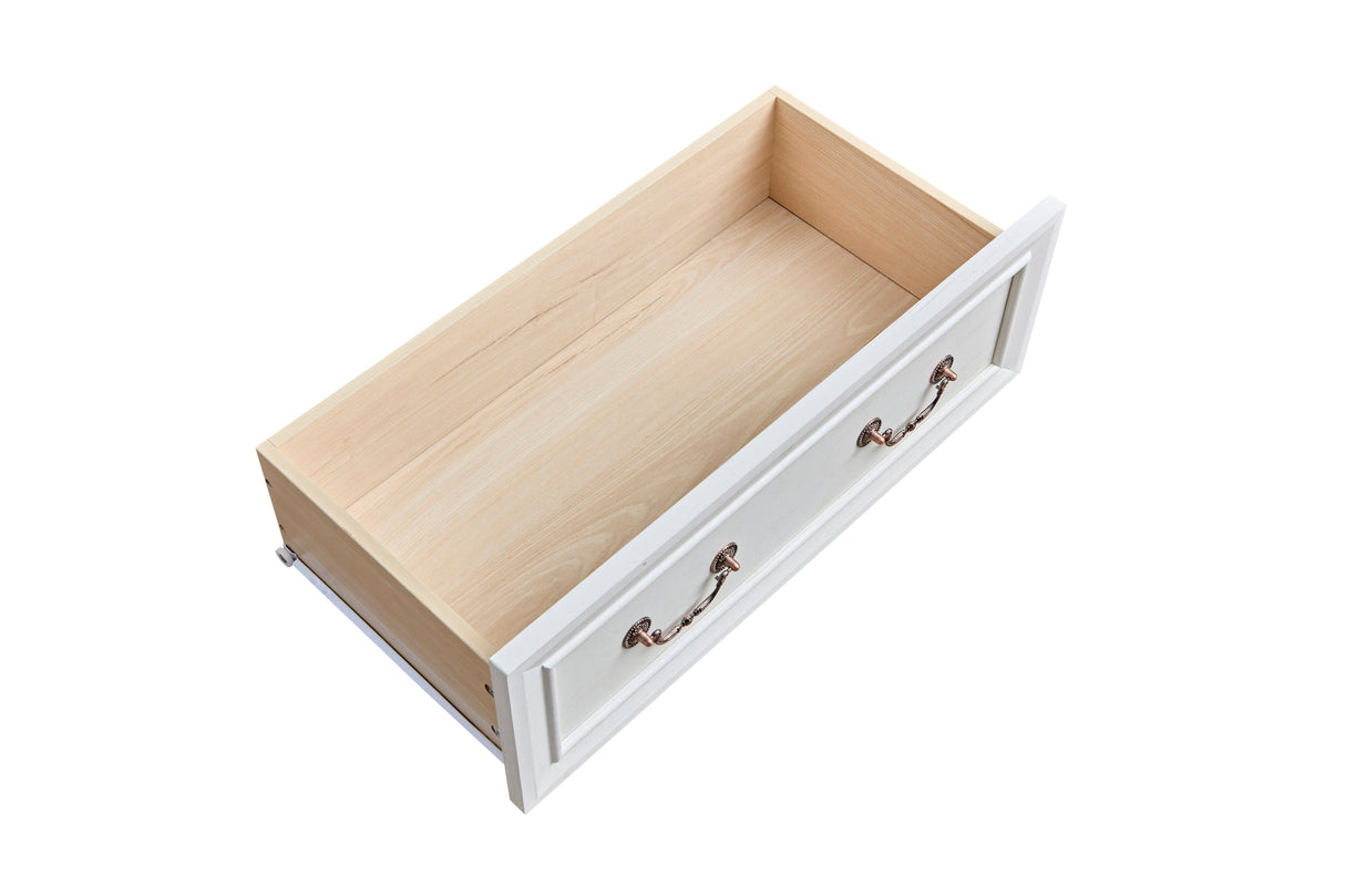 Farmhouse Style 6 Drawer Dresser Chest with Base Wooden Rustic Chest