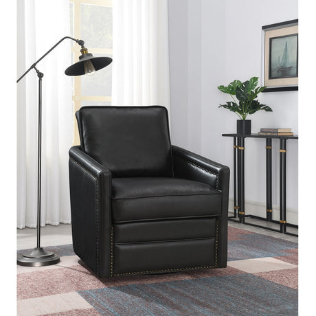 Leather Modern Swivel Accent Chair