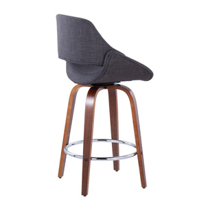 26" Mid-Century Modern Fixed-Height Counter Stool