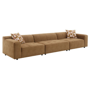 Zoey - Modular - Armless Chair - Chocolate Suede