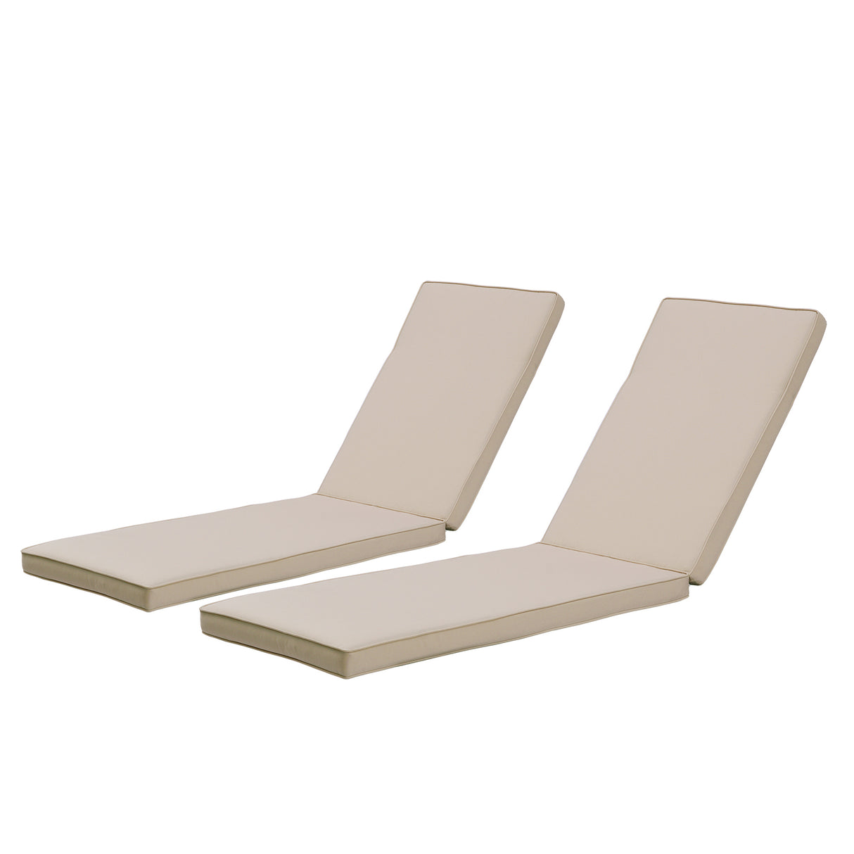 2PC Outdoor Lounge Cushion Replacement -  taupe 74" length