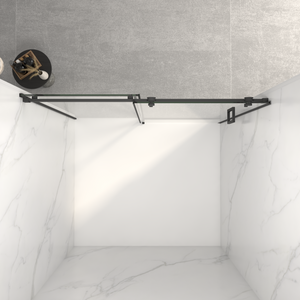 Frameless Sliding Shower Door - 5/16" Thick Tempered Glass