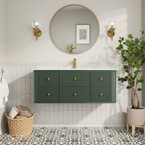48" Wall Mounted & Floating Single Bathroom Vanity