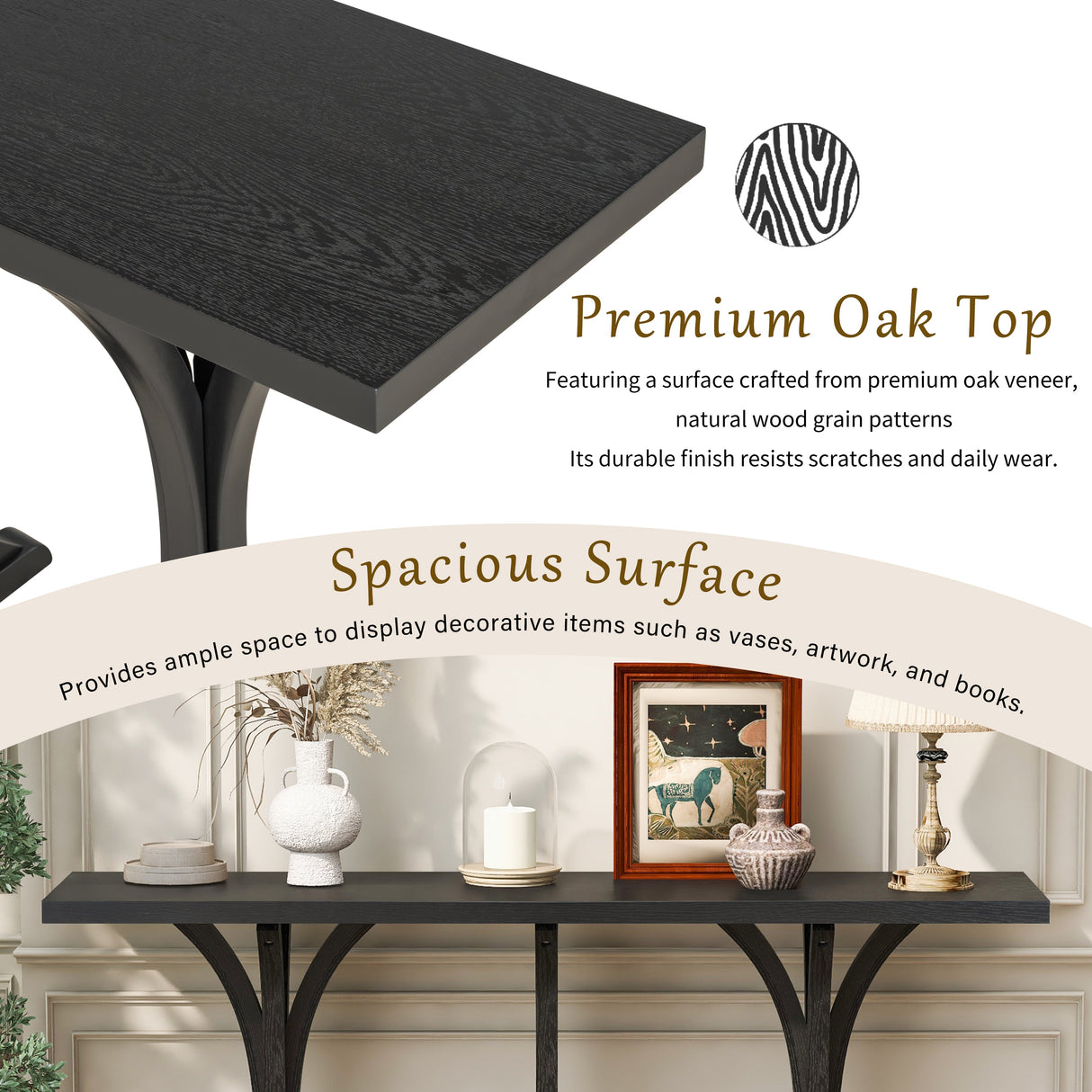 U-Style 59.8'' Wooden Console Table
