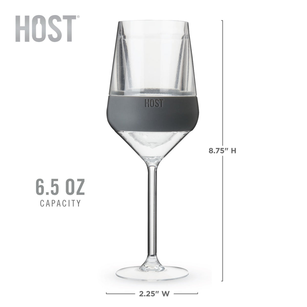 Wine freeze stemmed in gray (set of 2)  by host®