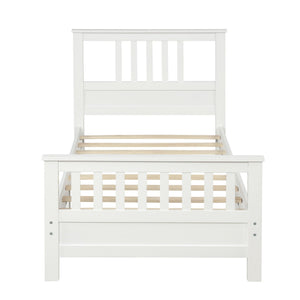 Platform Bed With Paneled Headboard And Footboard