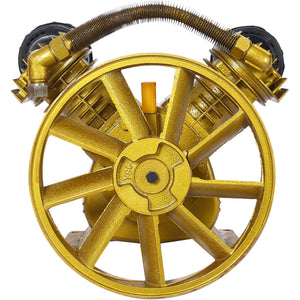 V Type Dual Cylinder Air Compressor Pump Head 5.5Hp 21Cfm 115 Psi - Golden