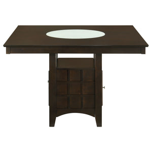 Tolland - Counter Height Dining Table With Storage Pedestal - Cappuccino