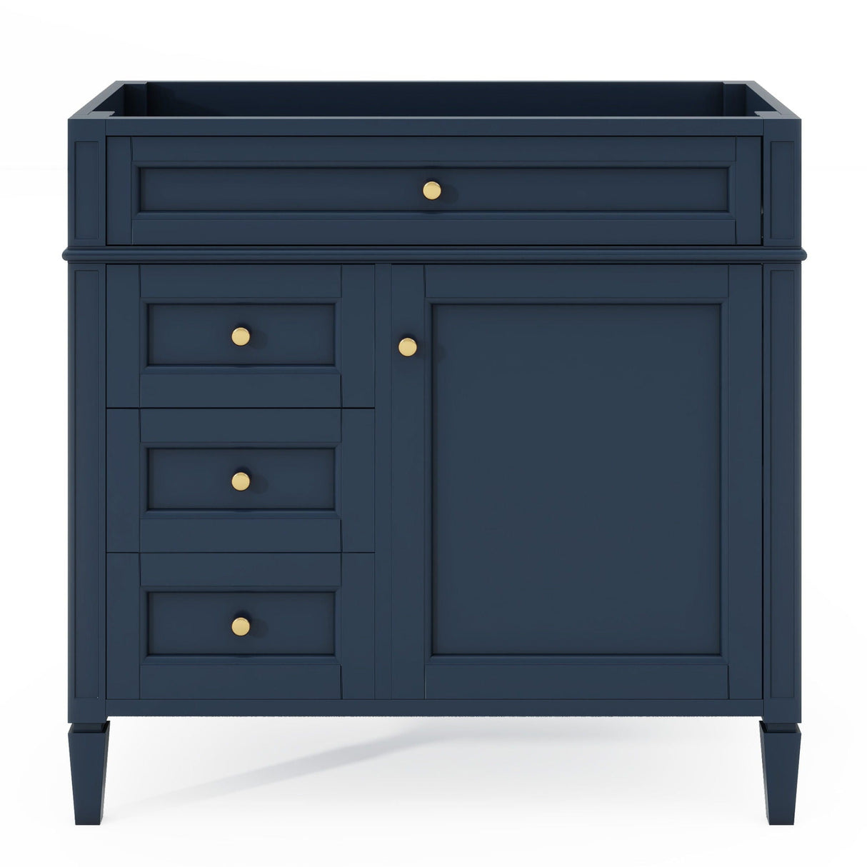 Bathroom Vanity With 2 Drawers and Tip-Out Drawer Storage Cabinet