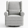 Extra Wide Swivel Recliner Glider Chair With Footrest