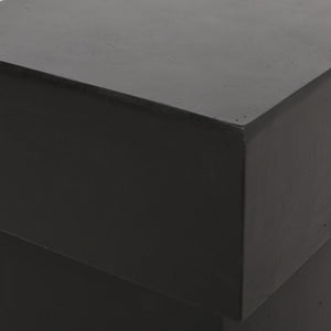 Outdoor Side Table, Patio End Table - Black