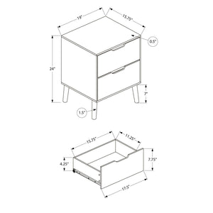 Accent Table With Storage Drawers - Natural