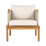 Outdoor 5-Piece Acacia Wood and Rope Patio Sofa Set