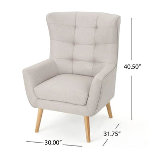 Club Chair With Rubberwood Legs