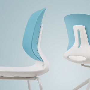 Ergonomic Backrest Stacking Chairs (Set of 4)