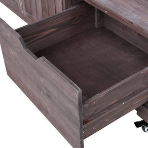 K&K 80.5' Outdoor Kitchen Island for Big Green Egg & Blackstone Griddle