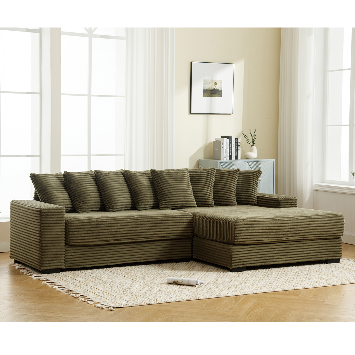 Oversized Two-Piece L-Shaped Sofa