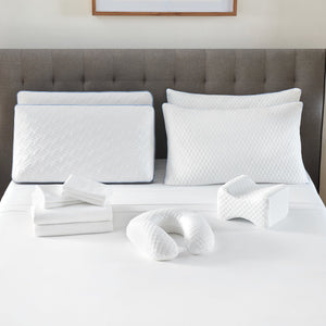 Restonic ComfortCare Hybrid Firm Mattress & 12-Piece Premium Comfort Bedding Pack - Queen Size