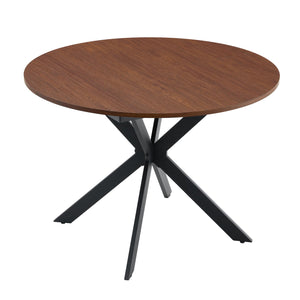 Extendable Round Dining Table - Walnut