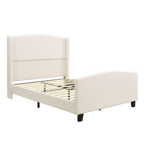 Platform Bed Frame With Tall Headboard And High Footboard