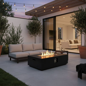Propane / Natural Gas Fire Pit Table, 50,000 BTU - Charcoal