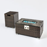 The Wicker-Encased 40,000 BTU Propane Fire Pit Table