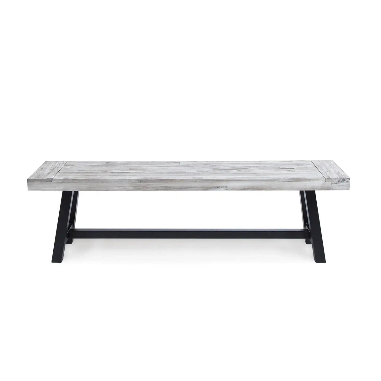 Tranquilizer Outdoor Acacia Wood Bench with Slat Panel Design