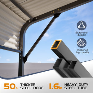 20'x20' Galvanated Steel Carport Canopy