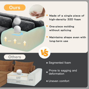 U-Shaped Boneless Sofa