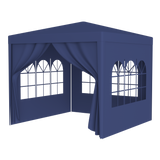 10'x10' party tent outdoor heavy duty gazebo wedding canopy + 4 removable walls ,blue