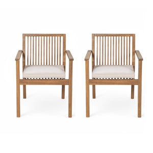 Patio Dining Chair, Comfortable Waterproof Seating (Set of 2)