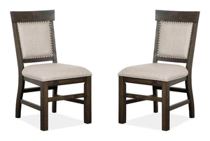 Bellamy - Dining Side Chair With Upholstered Seat & Back (Set of 2) - Peppercorn