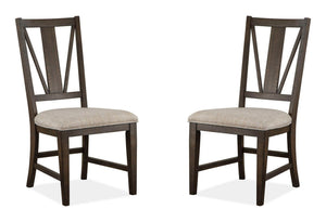 Westley Falls - Dining Side Chair With Upholstered Seat (Set of 2) - Graphite