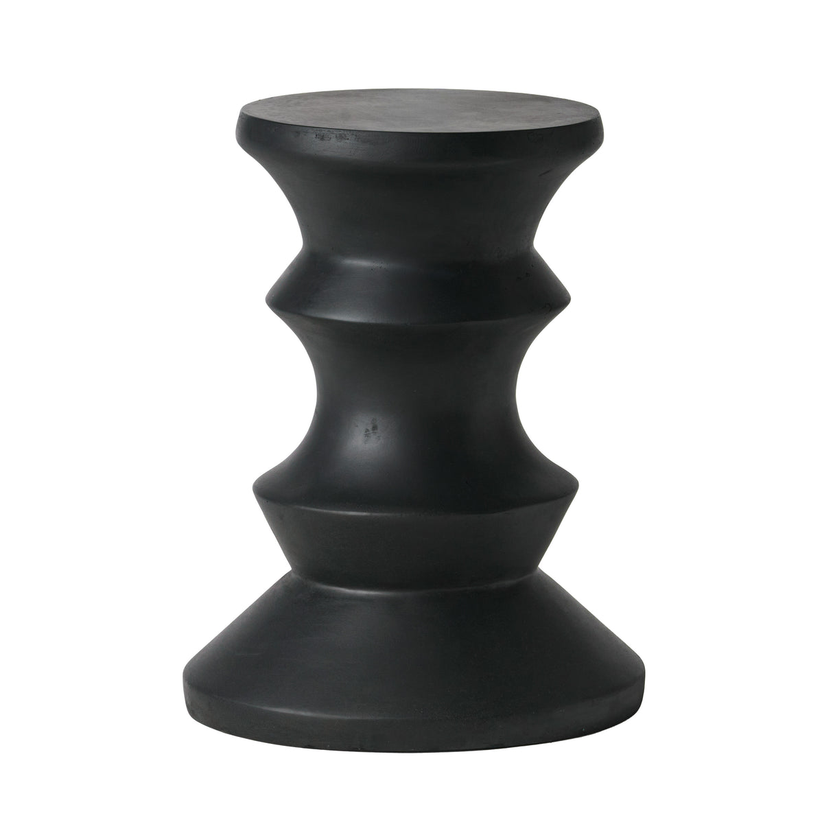 Side Table - Modern Black Concrete Accent Piece