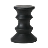 Side Table - Modern Black Concrete Accent Piece