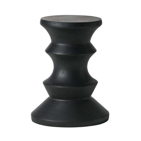 Side Table - Modern Black Concrete Accent Piece