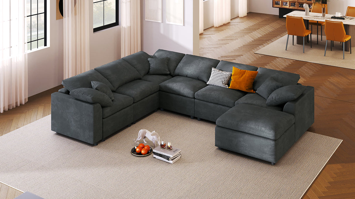 U_Style 120.8" Extra Large Modular Sectional Sofa
